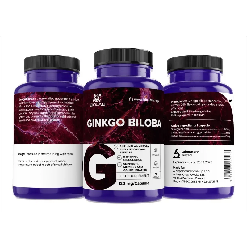 ginkgo biloba 120mg 60 caps