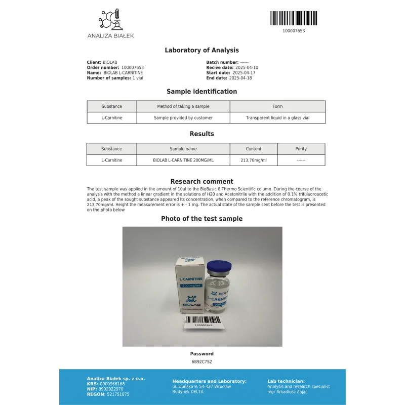 l carnitine 200mg 10ml l carnitine 200mg 10ml